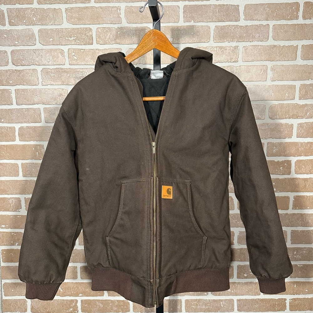 Carhartt Brown Hooded Work Jacket